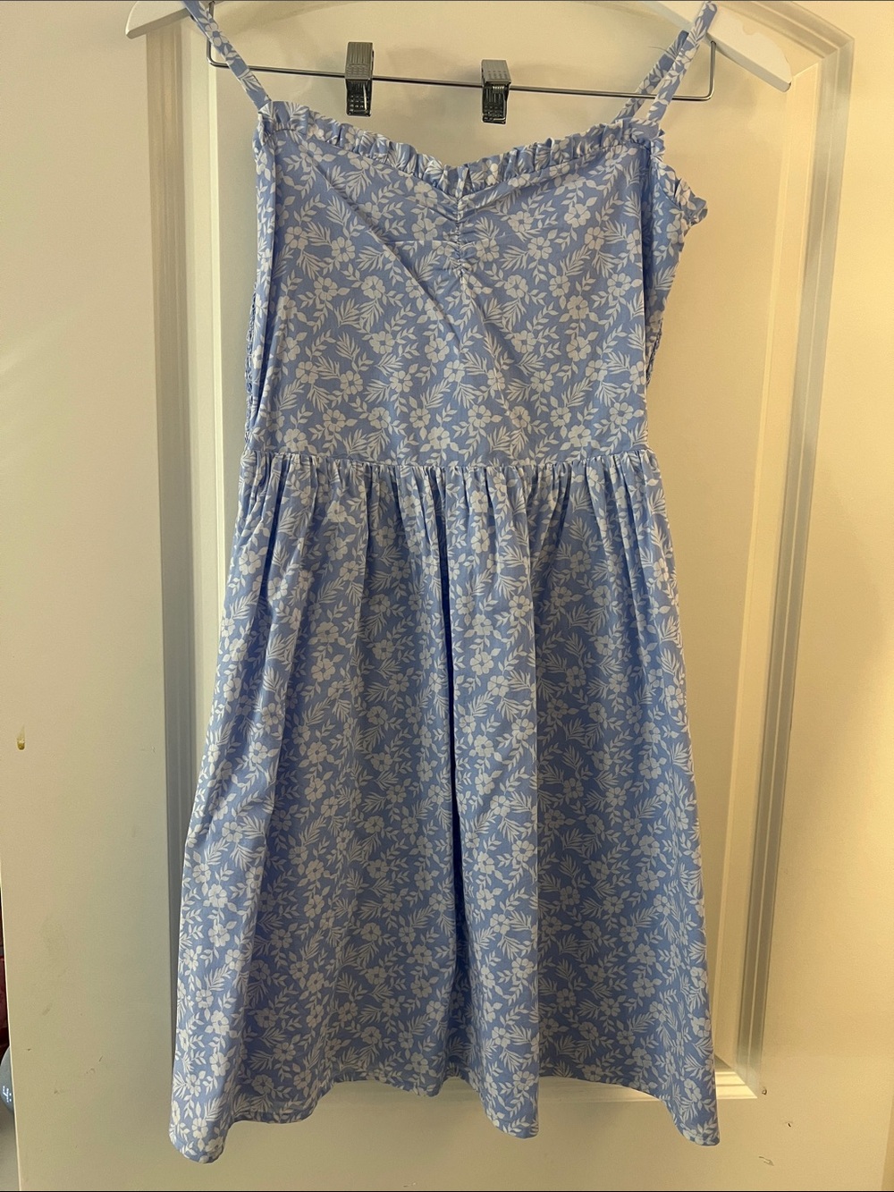 Janie and Jack Light Blue Floral Spaghetti-Strap Dress - Picture 3 of 5